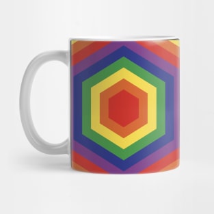 Retro Rainbow Hex Mug